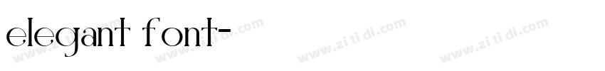 elegant font字体转换